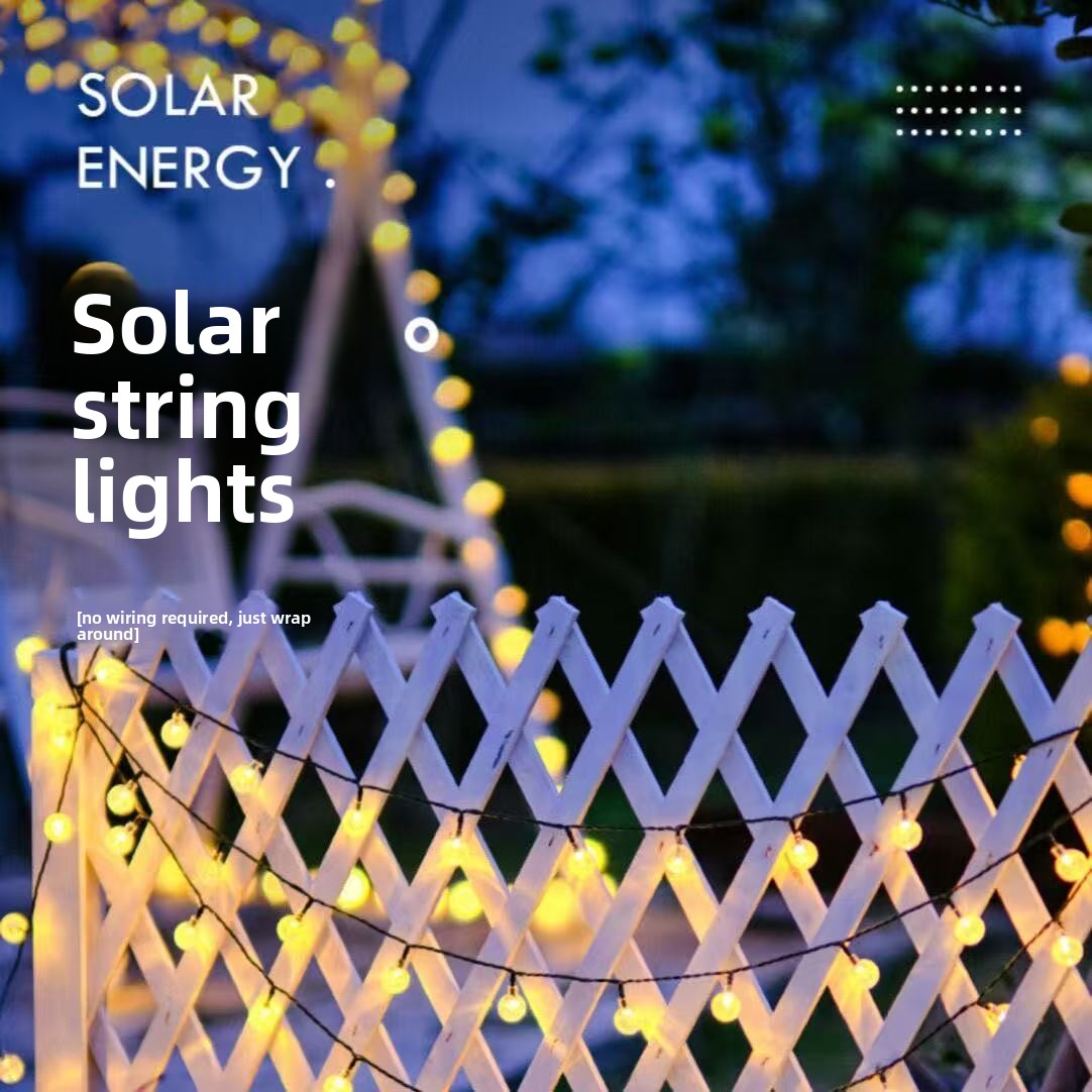 Solar Powered Bubble Ball LED String Lights