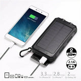 Solar power bank side angle showing waterproof shell