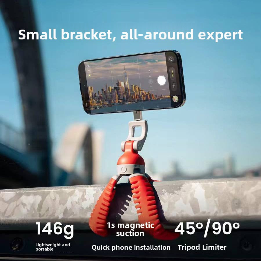 Suction Cup Octopus Magnetic Phone Holder Tripod