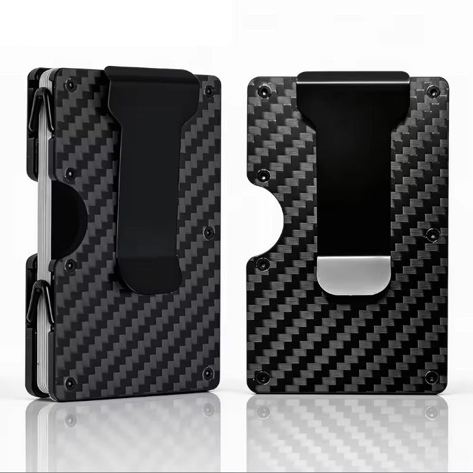 Creative Aluminum Alloy RFID Blocking Card Holder Large Capacity Anti-Theft Metal Wallet