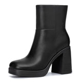Thick Platform Heeled Boots