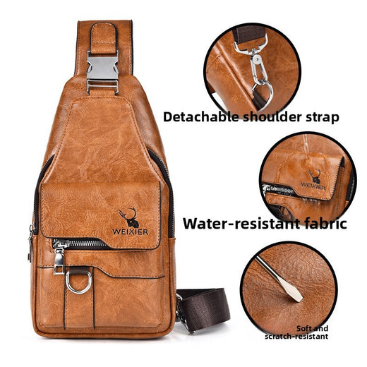 Retro Mens Waterproof Chest Bag
