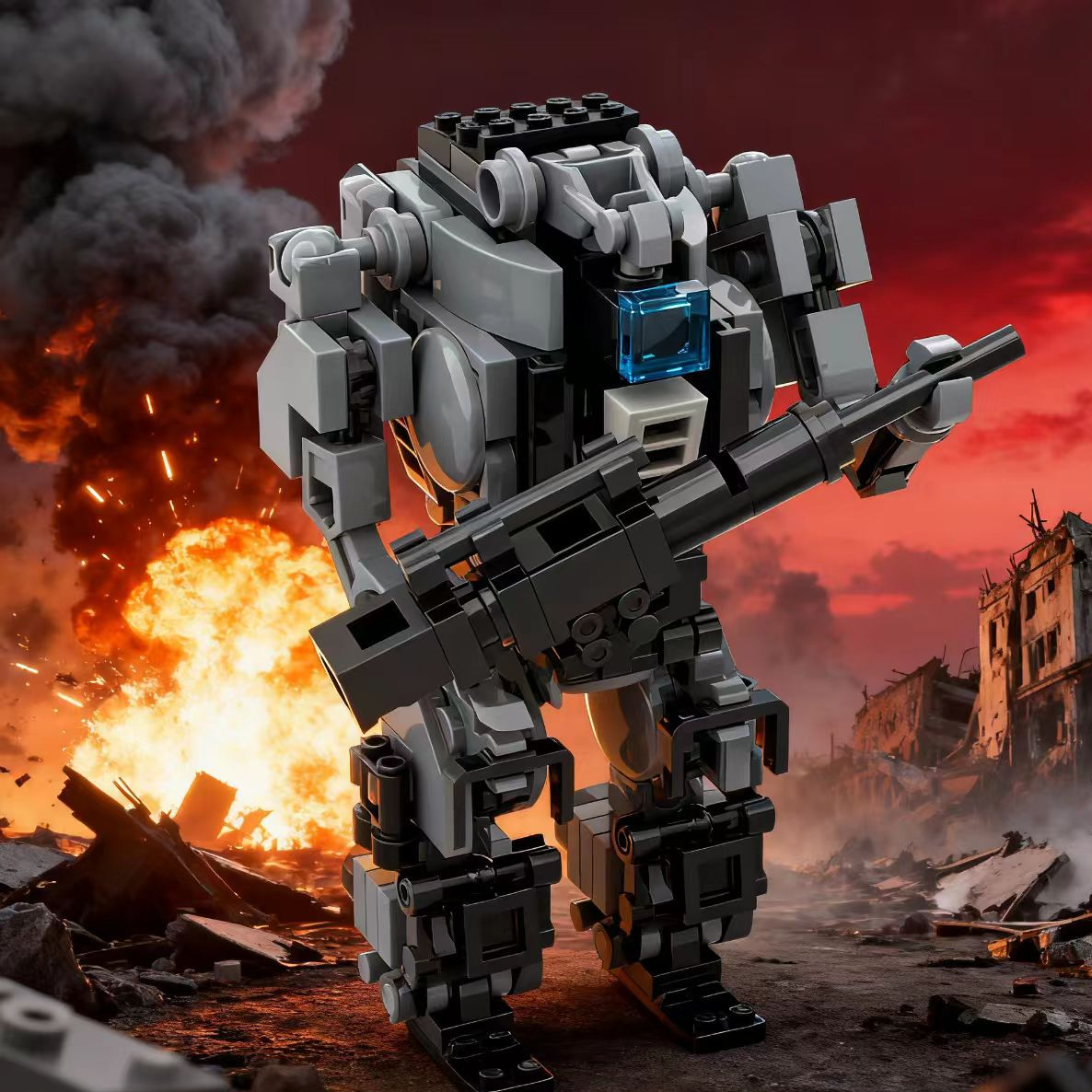 Military Mecha Building Blocks Set