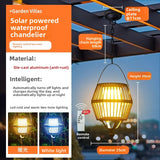 Outdoor solar-powered pendant light