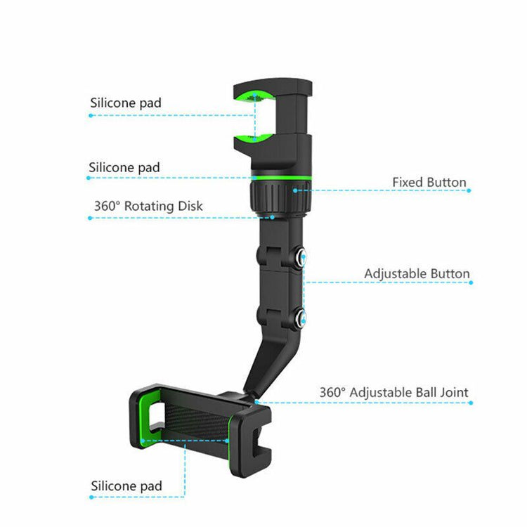 Rearview mirror phone mount packaging contents