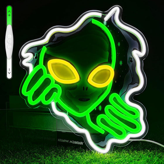 Alien UFO LED Neon Sign Light for Bedroom Game Room Bar Party Decoration