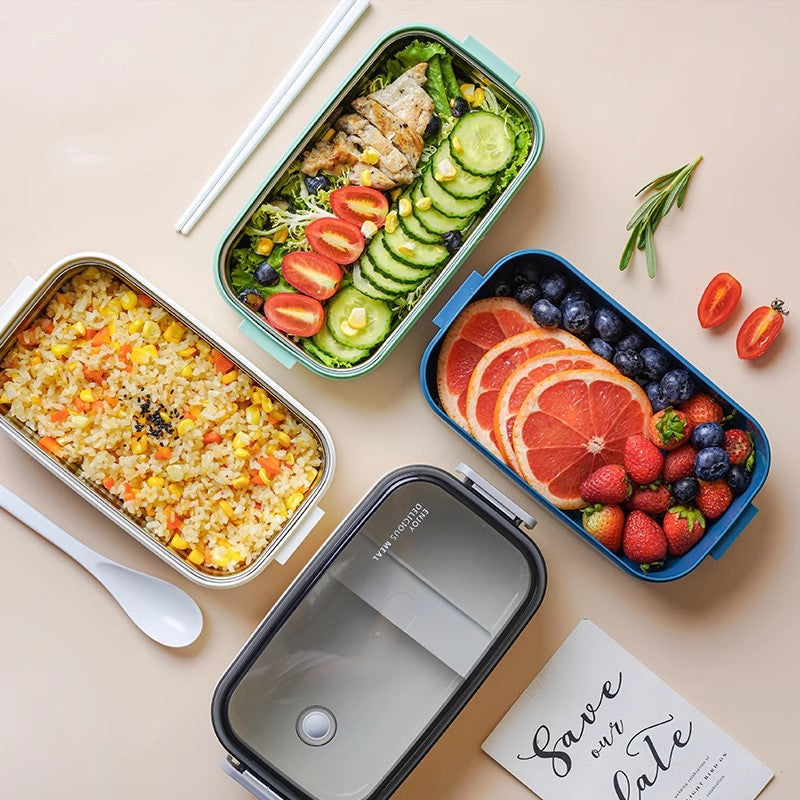 304 Stainless Steel Large Capacity Microwave Safe Lunch Box Insulated Food Container