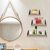 3 Piece Rustic Wood Floating Shelves