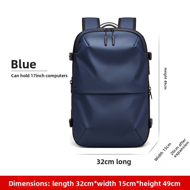 Men's Large Capacity Water-Resistant Vacuum Compression Travel Backpack