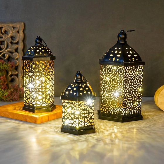 Retro Moroccan LED Lantern for Home Decor Decor product image 1