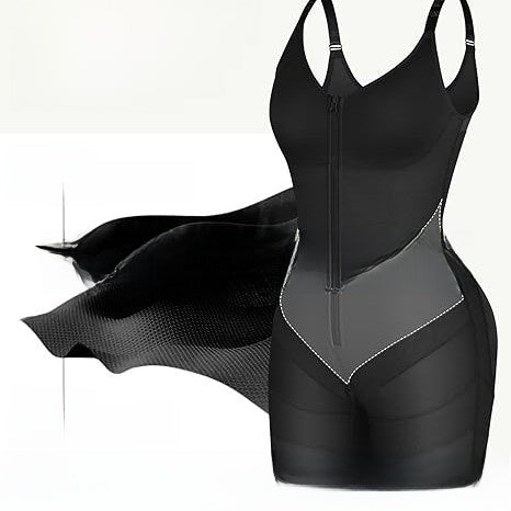 Shapewear bodysuit with front zipper and adjustable straps, photo 4