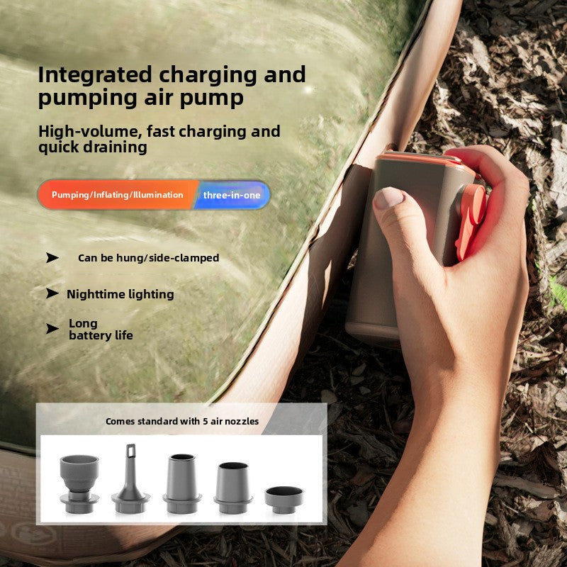 Portable Electric Air Pump with LED Light