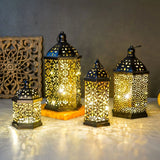 Retro Moroccan LED Lantern for Home Decor