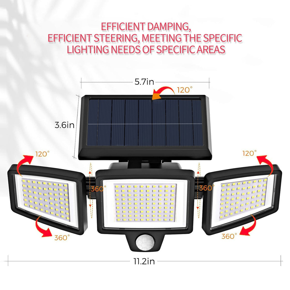 Solar Powered Outdoor Wall Light with Motion Sensor