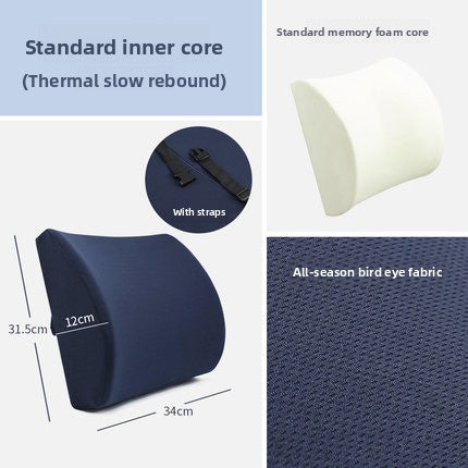 Back support cushion with cotton fabric