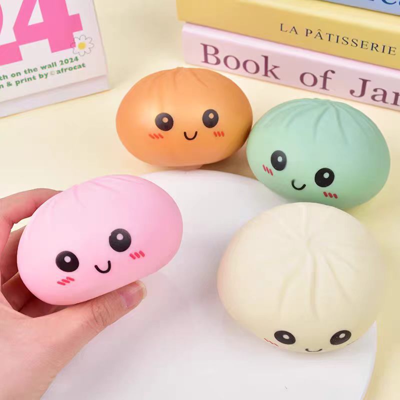 Dumpling Stress Relief Squeeze Toy Realistic TPR Plaything Portable Fun Toy