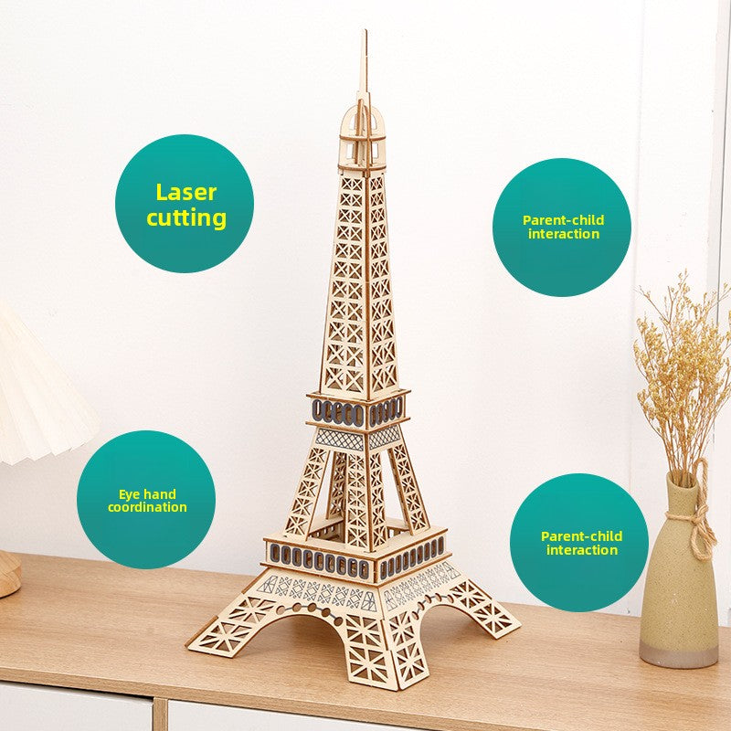 3D Wooden Paris Tower Model Puzzle product image 1