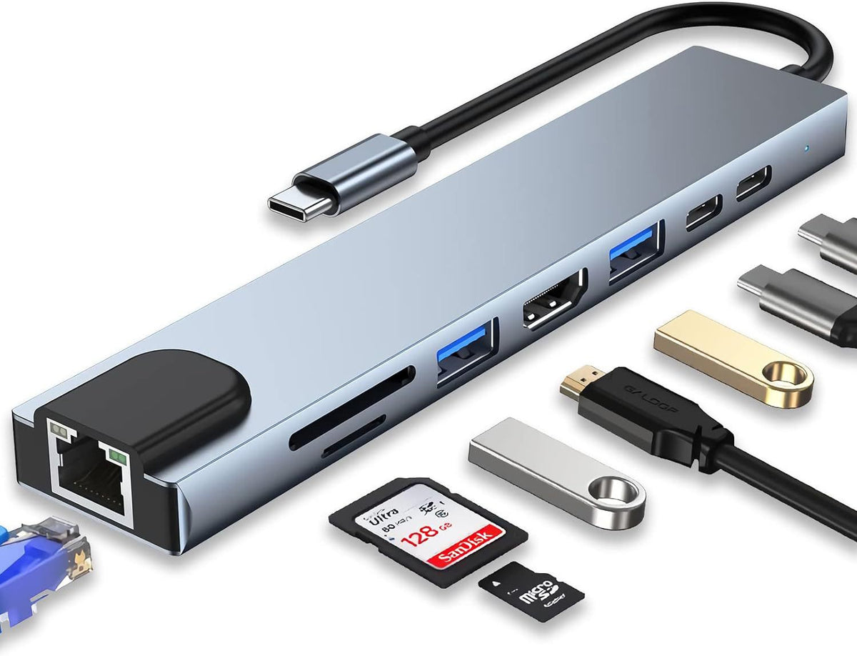 Type-C 8-in-1 Docking Station