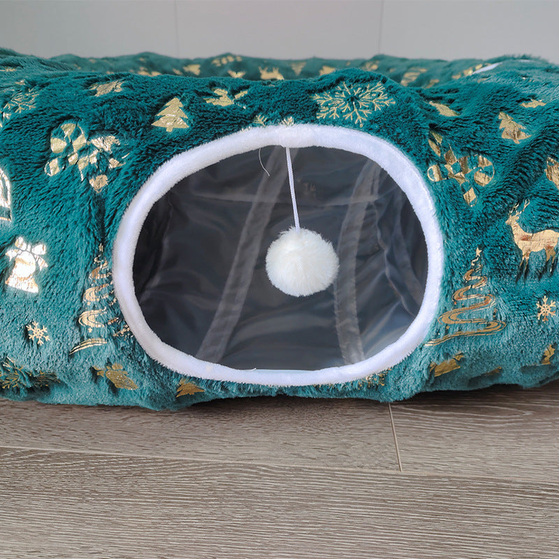 S-shaped Christmas cat tunnel bed, photo 3
