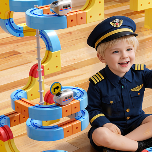 Magnetic Track Train Set for Children