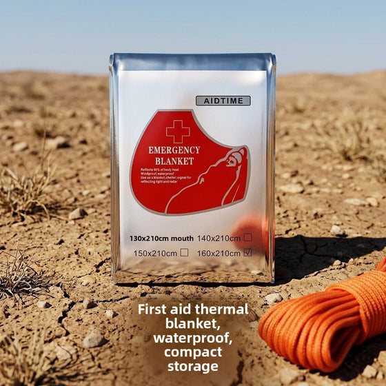 Portable Emergency Thermal Blanket for Outdoor Survival Camping & Hiking product image 4