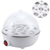 Electric egg cooker with lid closed on countertop