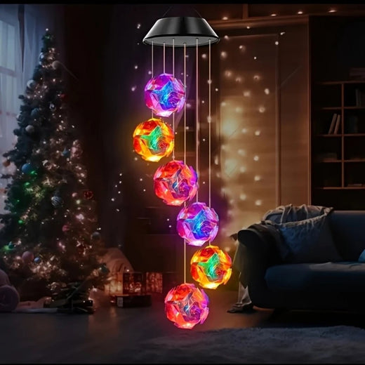 Solar Powered Color Changing Wind Chime Light with LED