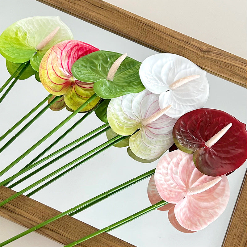 3D Printed Realistic Flaming Crane Artificial Flower Single Branch