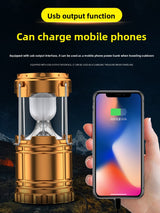 Solar Rechargeable Camping Lantern with Power Bank