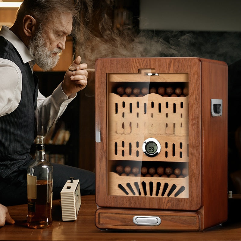 Cedar Wood Cigar Humidor with Viewing Window