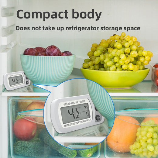 Waterproof Electronic Thermometer with Hook for Refrigerator and Freezer