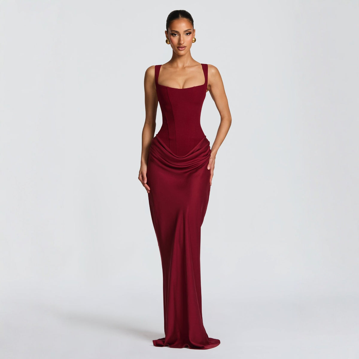 Slim Fit Bodycon Dress with Square Neck