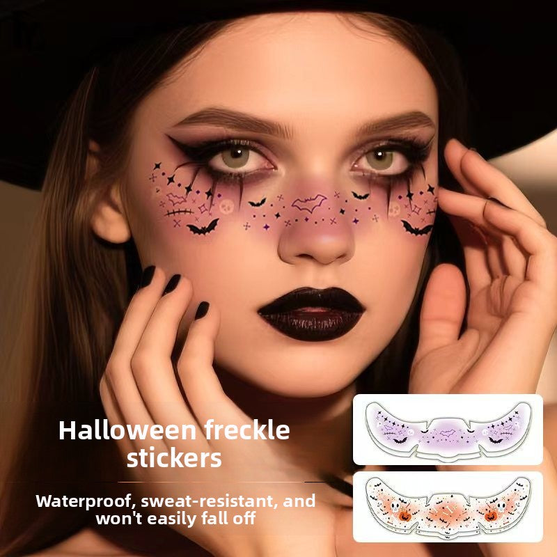 Halloween makeup tattoo stickers waterproof freckle stickers