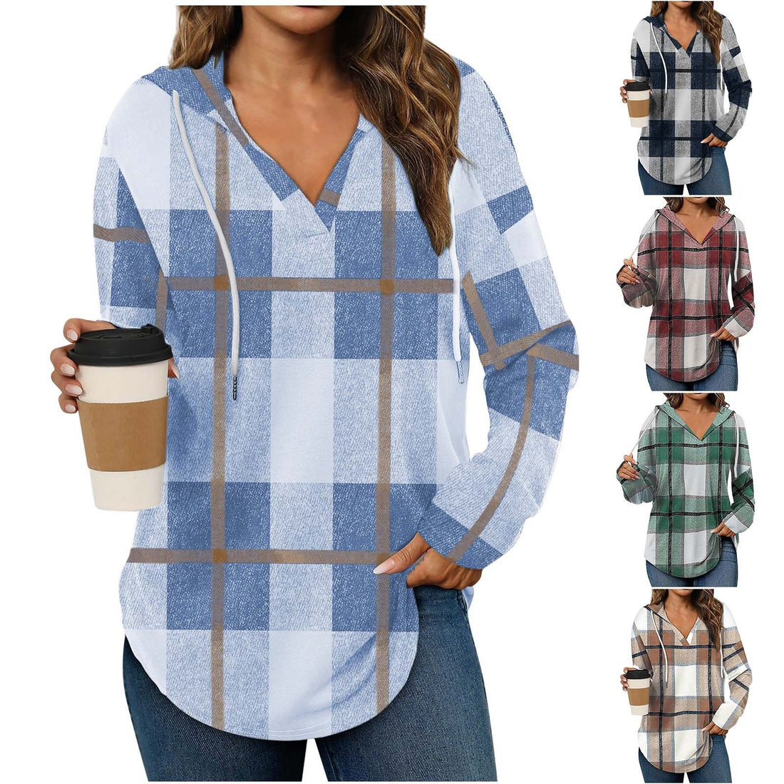 Winter and autumn hooded pullover sweater