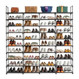 10-tier shoe rack cabinet split into shorter sections