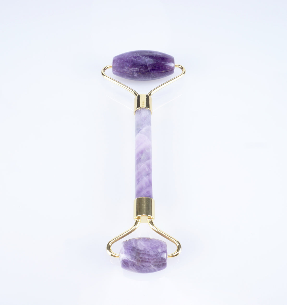 Natural Amethyst Crystal Facial Massage Roller and Gua Sha Beauty Set