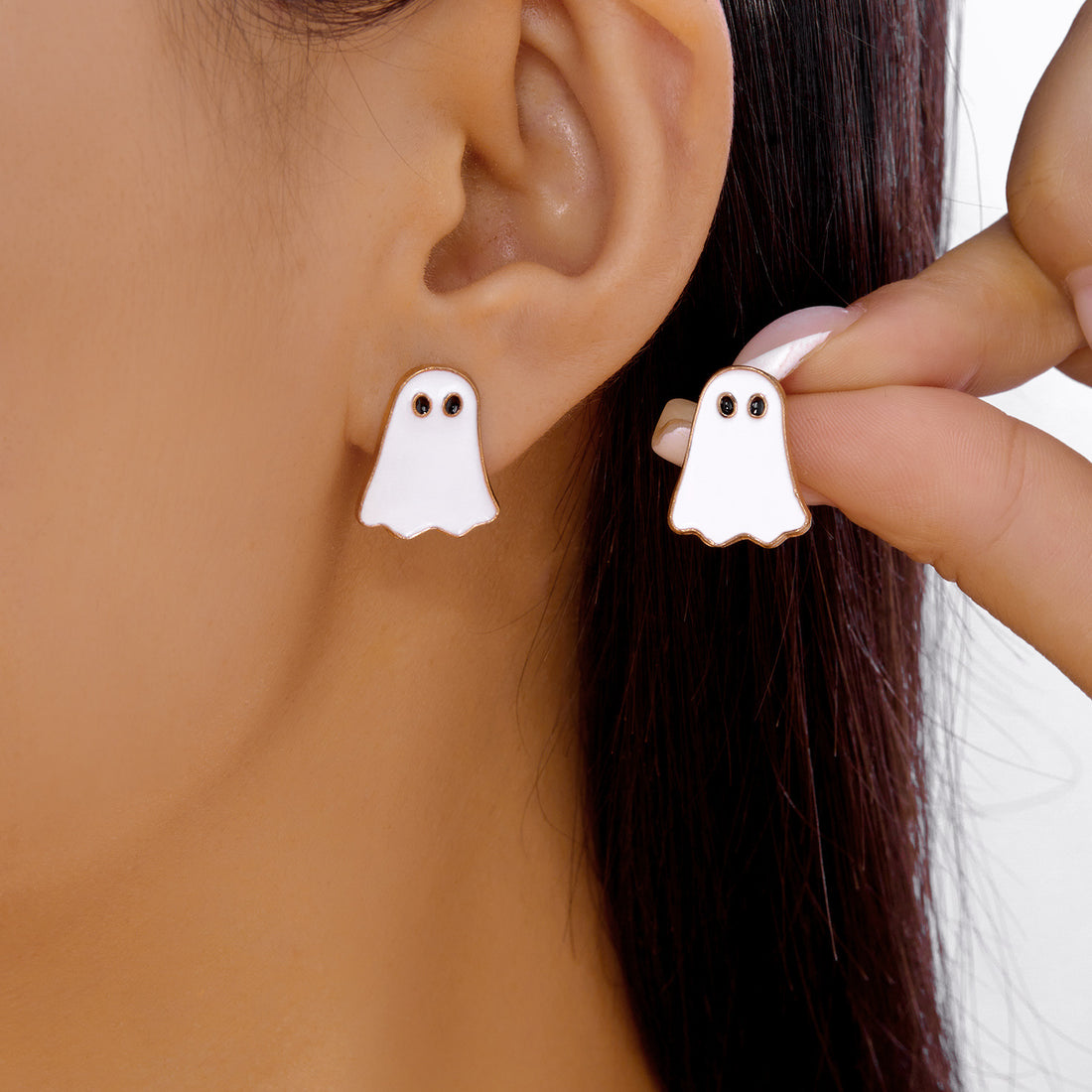 Halloween Ghost Necklace Earrings