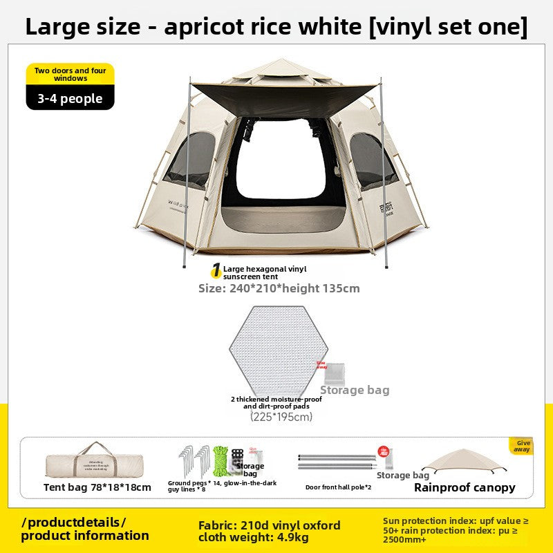 Automatic Pop Up Camping Tent with Sun Protection