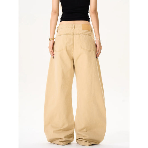 Deconstructed Wide-Leg Cotton Casual Pants Clothing & Accessories product image 3