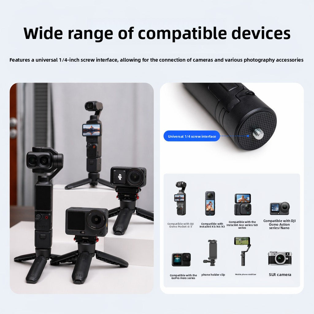Mini One-Touch Open Tripod Stand for DJI Action Camera Pocket 4 Pro 3