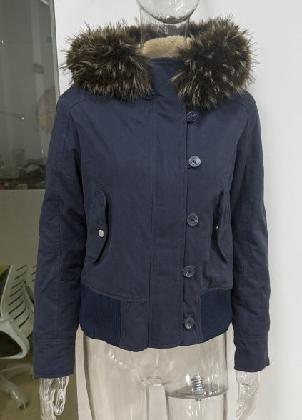Detachable fur collar short coat, photo 6