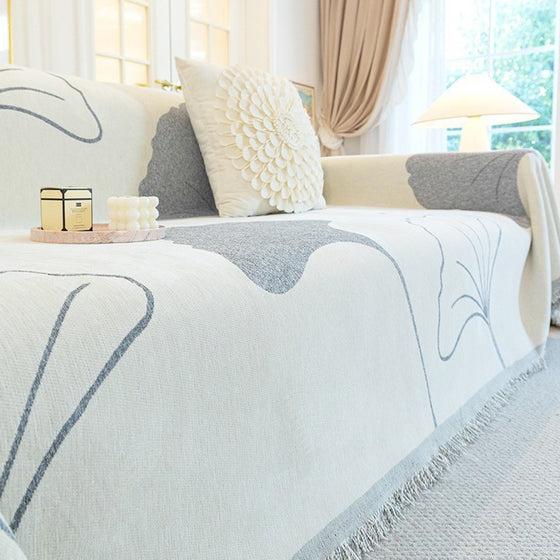 Ginkgo leaf non-slip couch cover towel, photo 6