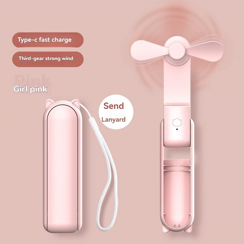 Small handheld fan with power bank function