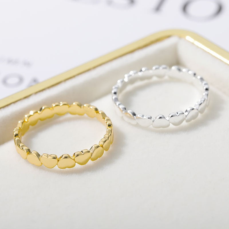 Heart ring, heart shaped splice ring