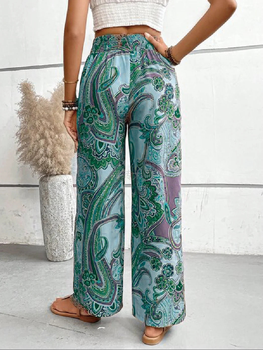 Women's high waisted wide leg pants, photo 5