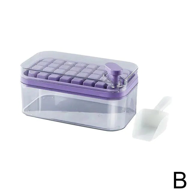 Scoop and storage box shown removed from the machine