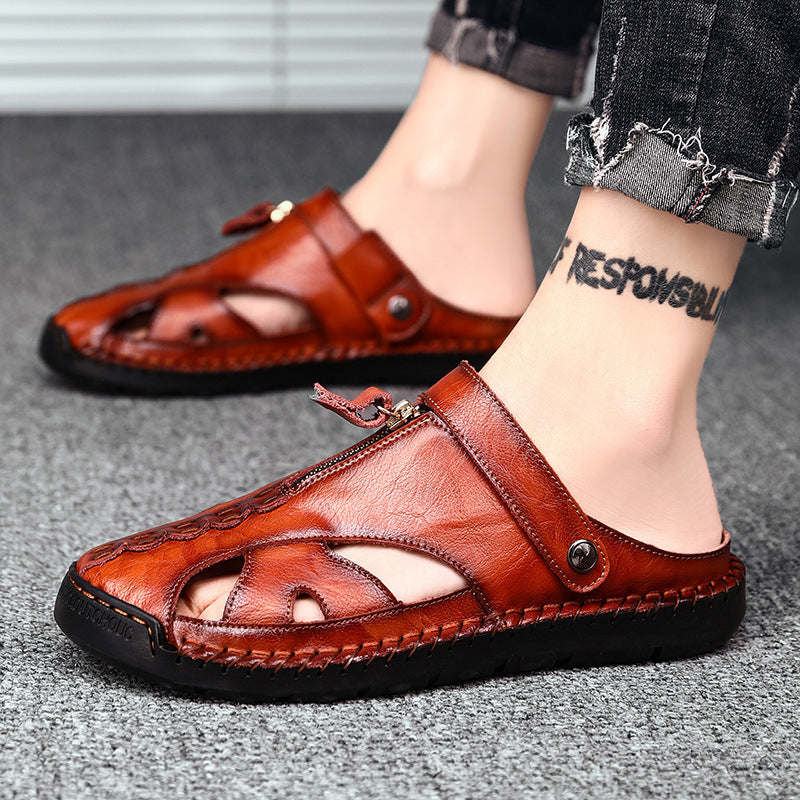 Leather beach sandals