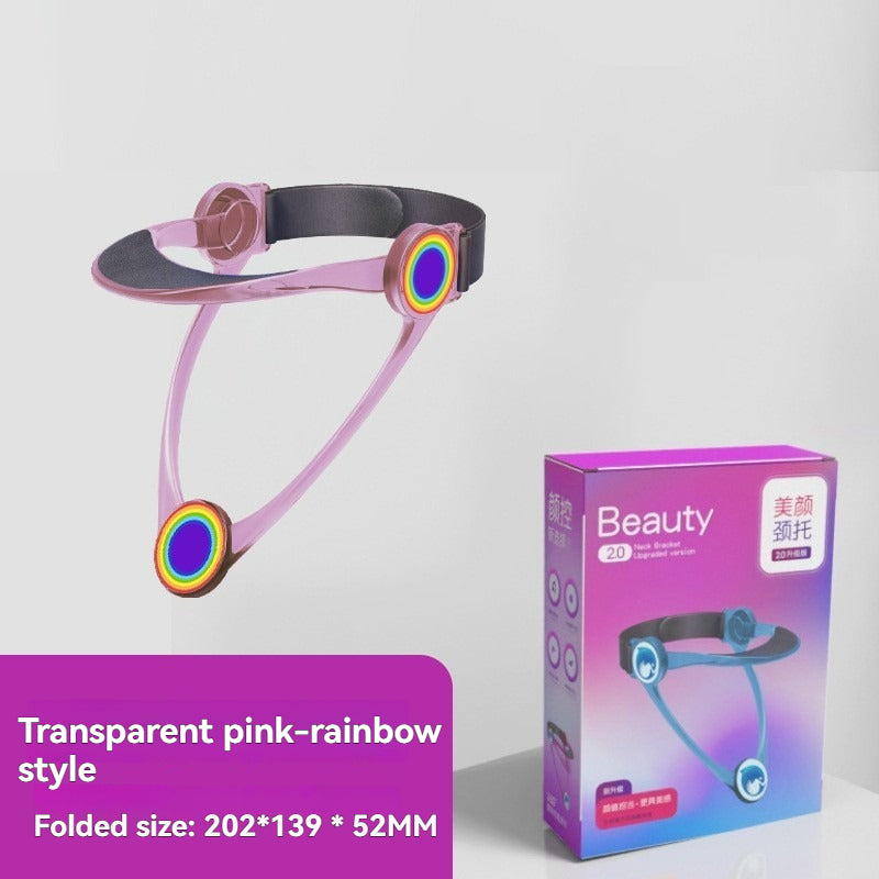 Neck brace collar in transparent, blue and pink, photo 2