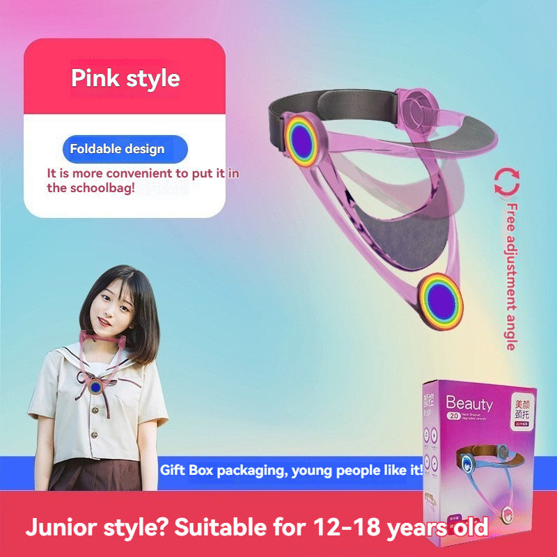 Neck brace collar in transparent, blue and pink, photo 5