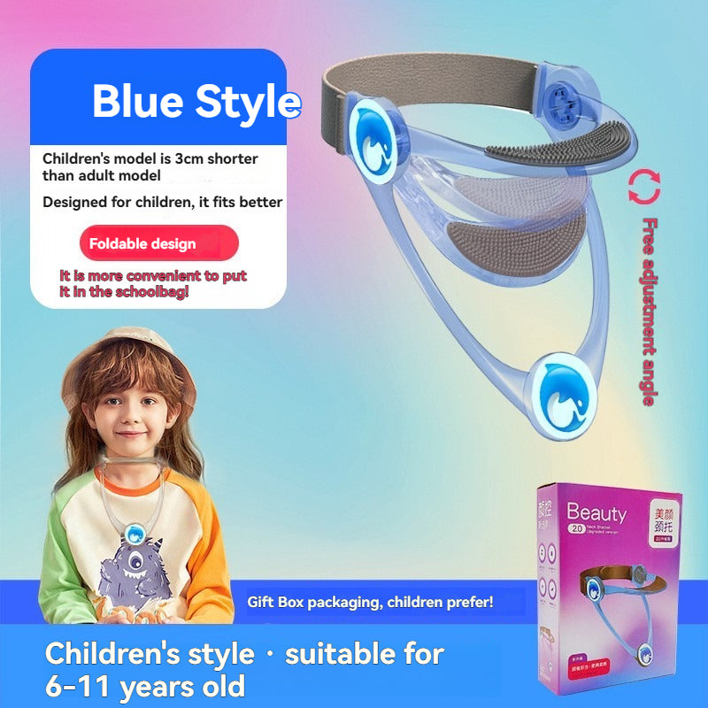 Neck brace collar in transparent, blue and pink, photo 7